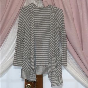 Motherhood gray and white cardigan